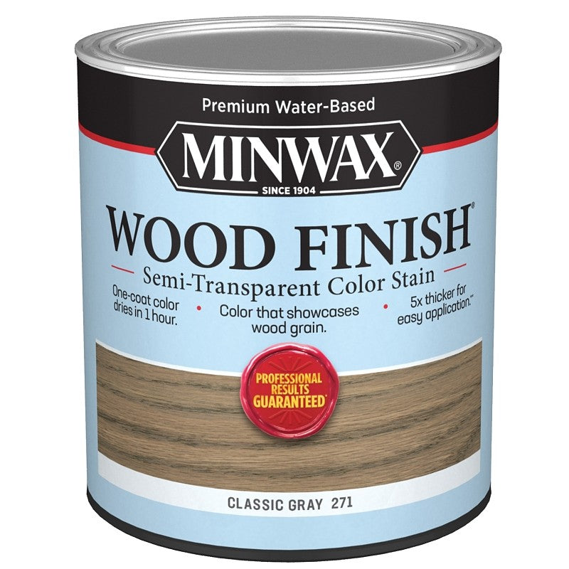 Minwax 108200000 Wood Stain, Semi-Transparent, Classic Gray, Liquid, 32 fl-oz (Pack of 4)