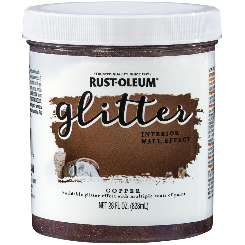 Rust-Oleum 360222 Textured Glitter Paint, Copper, 28 fl-oz, Can