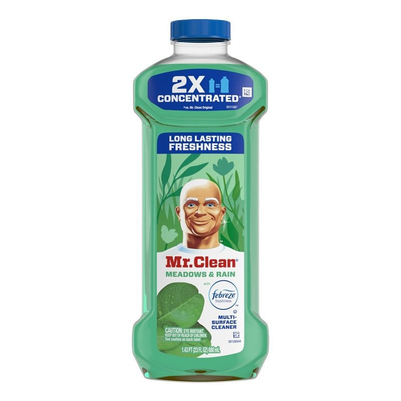 Mr Clean 10726 All-Purpose Cleaner, 23 oz Bottle, Liquid, Meadows and Rain, Translucent