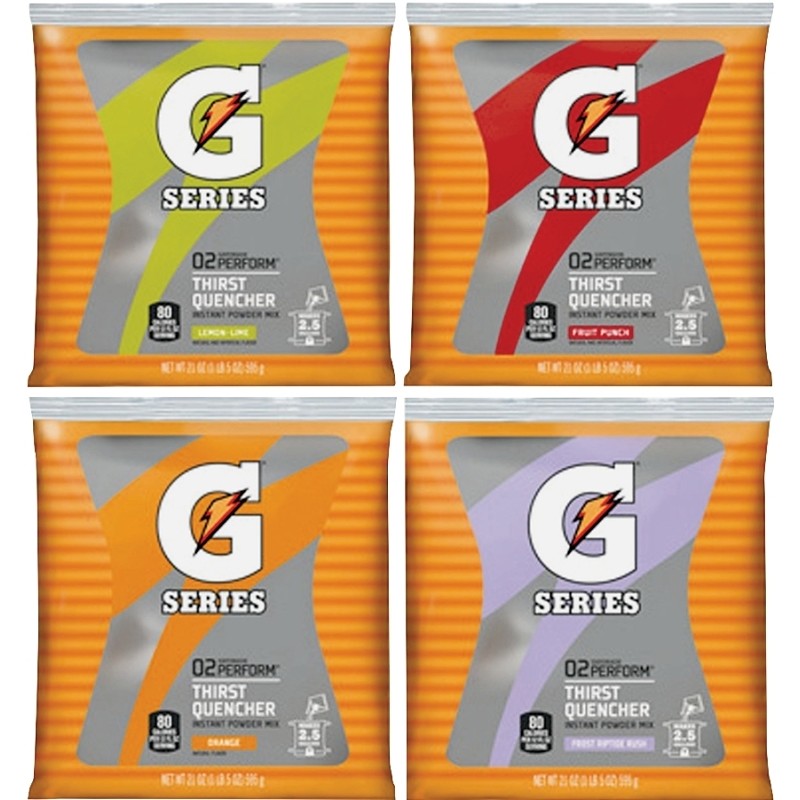 Gatorade 03944 Thirst Quencher Instant Powder Sports Drink Mix, Powder, Assorted Flavor, 21 oz Pack (Pack of 32)