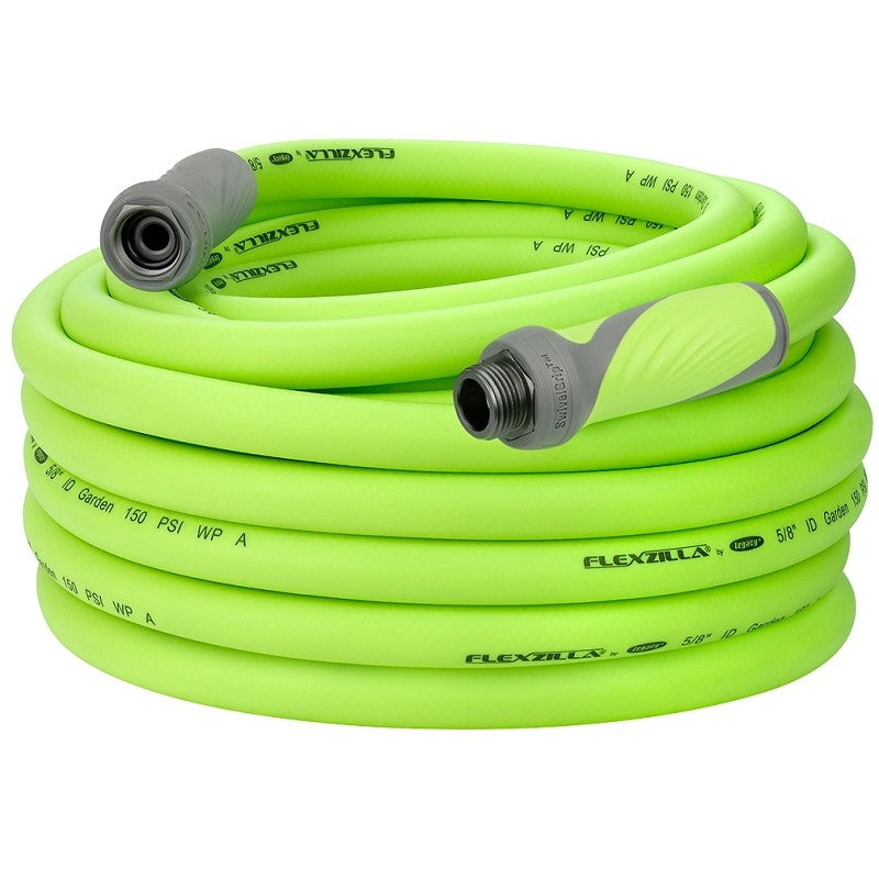 Flexzilla HFZG575YWS-N/CA Garden Hose, 5/8 in, 75 ft L, Green, GHT
