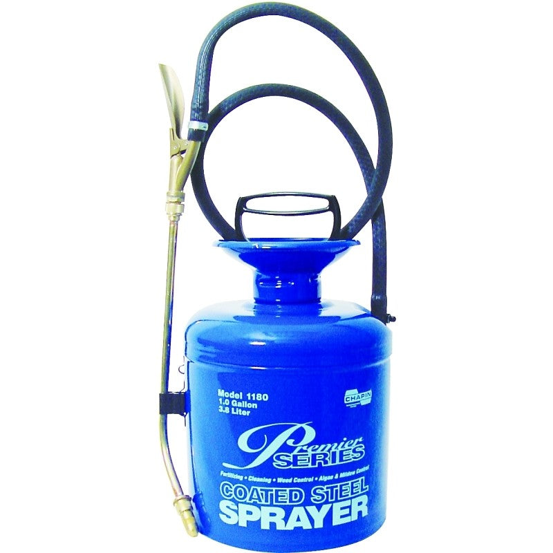 Chapin 1180 Compression Sprayer, 1 gal Tank, Steel Tank, 42 in L Hose, Blue