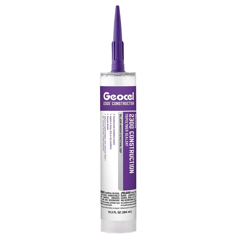 Geocel 2300 Series GC66903 Construction Tripolymer Sealant, Black, 10.3 fl-oz Cartridge (Pack of 24)