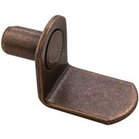 Shelf Supports 1/4 Inch Peg Bronze Steel 8 Pack