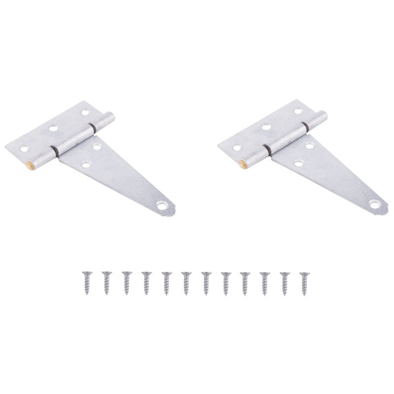 ProSource HTH-G04-C2PS T-Hinge, Galvanized Steel, Galvanized Brass Pin, Fixed Pin, 180 deg Range of Motion, 46 (Pair) lb