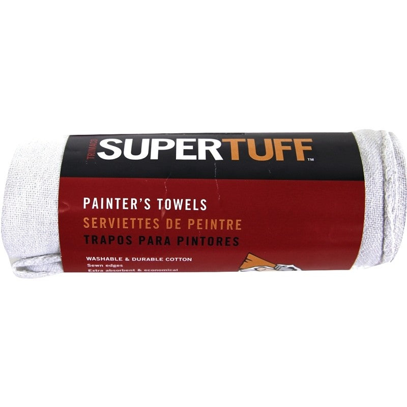 Trimaco 10735 Painter's Towel, 13 x 14 in, Cotton, Natural (Pack of 12)