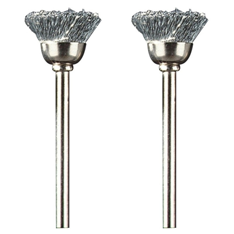 Dremel 442-02 Brush, 1/2 in Dia, 1/8 in Arbor/Shank, Carbon Steel Bristle