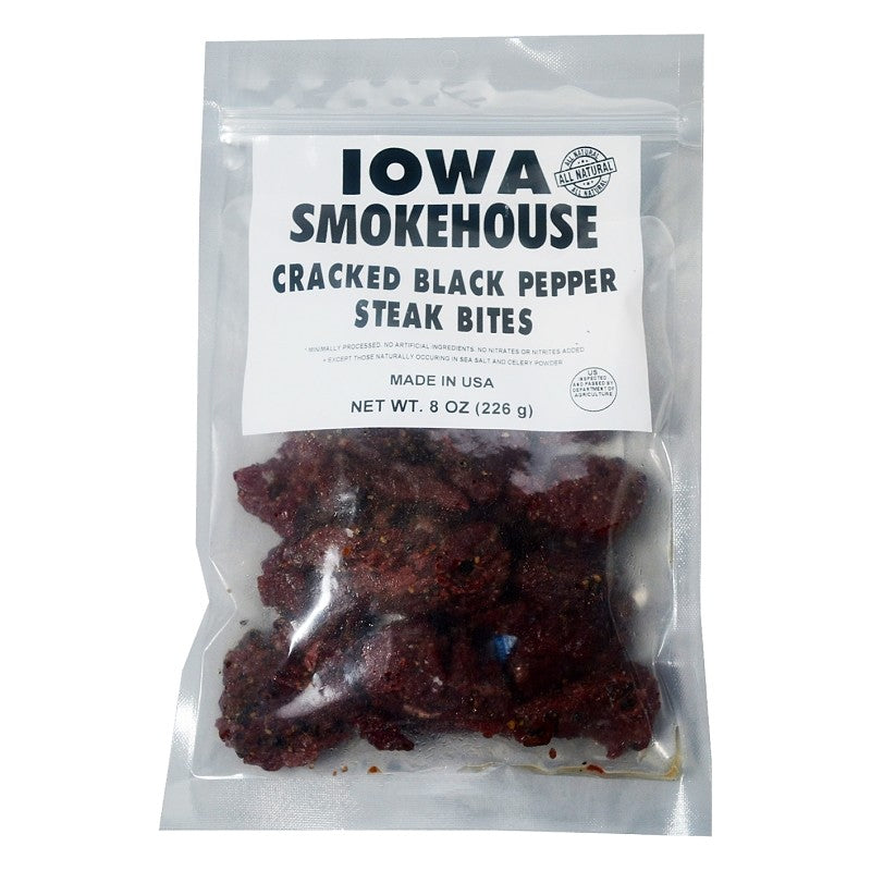 Iowa Smokehouse IS-SBBP Steak Bite, Cracked Black Pepper, 8 oz (Pack of 6)