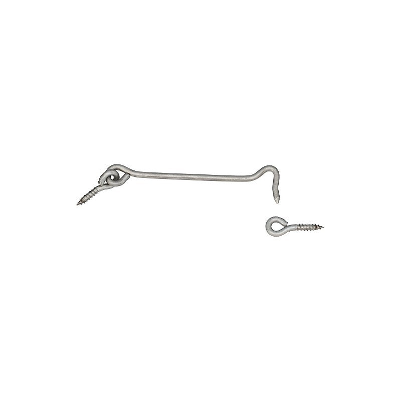 National Hardware V2003 Series N348-425 Hook and Eye, 6 in L Dimensions, Stainless Steel, 1/PK