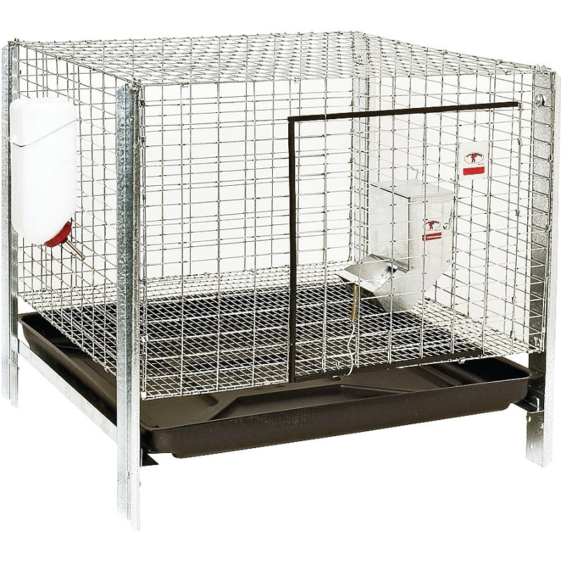 Pet Lodge RHCK1 Rabbit Hutch Kit, 24 in W, 24 in D, 16 in H, Steel, Galvanized