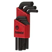 Short Hex L-Wrench 9 Piece Set 1-1/2 To 10MM Black