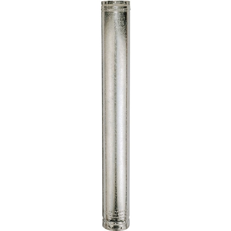 AmeriVent 4E4 Type B Gas Vent Pipe, 4 in OD, 4 ft L, Galvanized Steel (Pack of 6)
