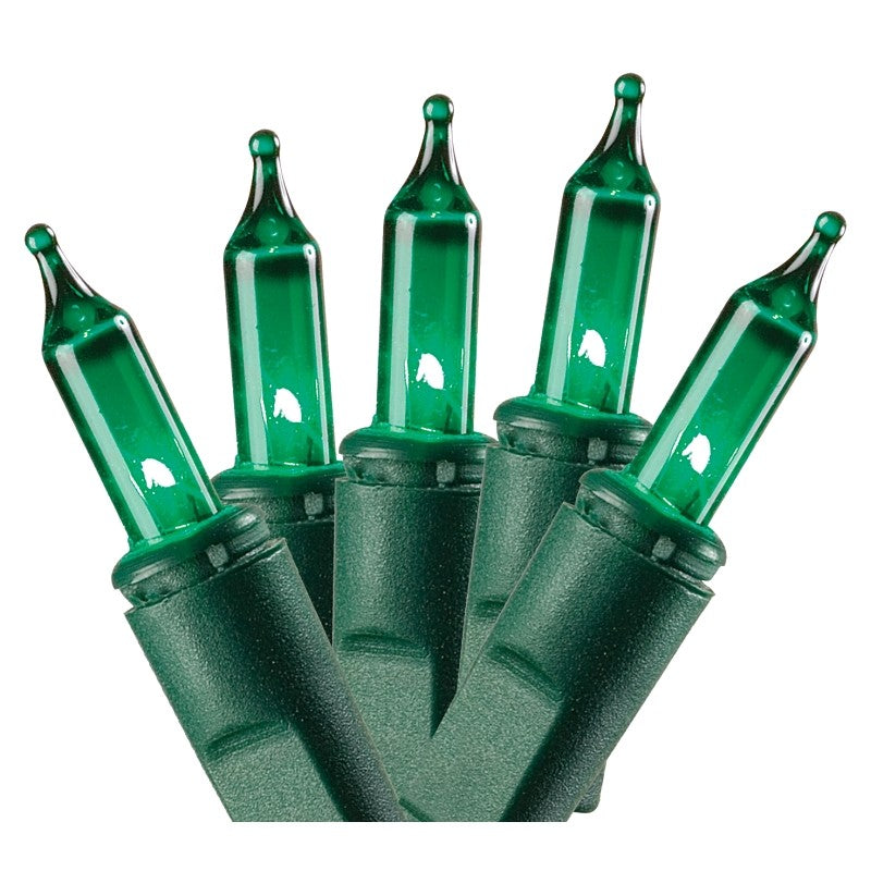 Hometown Holidays U10Y082E Light Set, Christmas, 120 V, 40.8 W, 100-Lamp, Incandescent Lamp, Green Lamp, 21.96 ft L