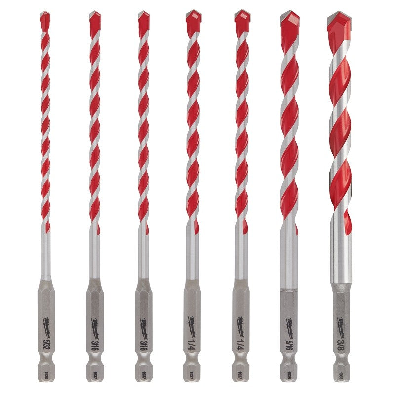 Milwaukee SHOCKWAVE 48-20-9052 Drill Bit Kit, 7-Piece, Carbide