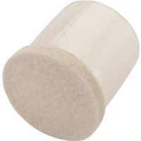 Flexi-Felt Leg Tips 3/4 Inch Clear Sides Oatmeal Felt 4 Pack