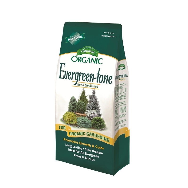 Espoma Evergreen-tone ET8 Organic Plant Food, 8 lb, Bag, 4-3-4 N-P-K Ratio