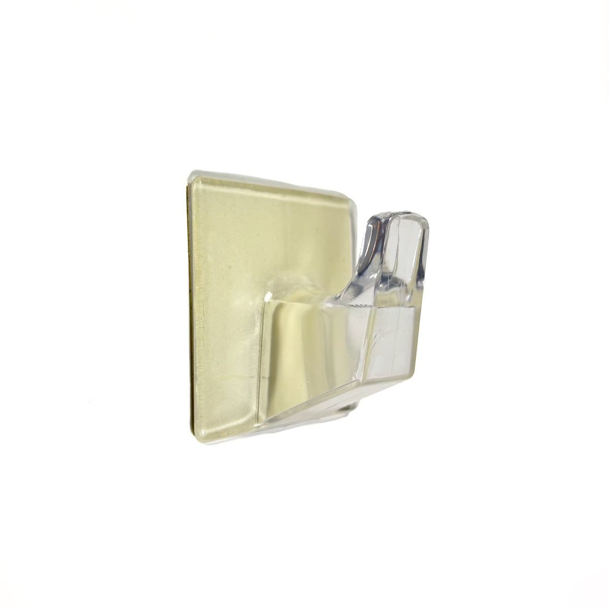Large Plastic Adhesive Hooks Clear 2 Pack