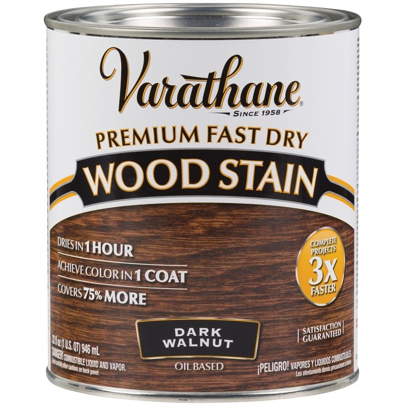 Varathane 262006 Wood Stain, Dark Walnut, Liquid, 1 qt, Can (Pack of 2)