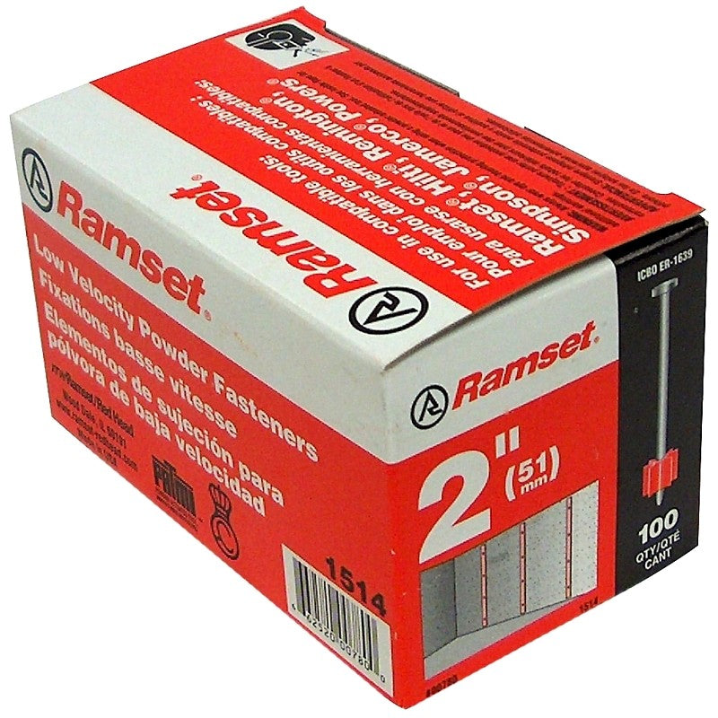 Ramset 00780 Drive Pin, 0.145 in Dia Shank, 2 in L, Plated