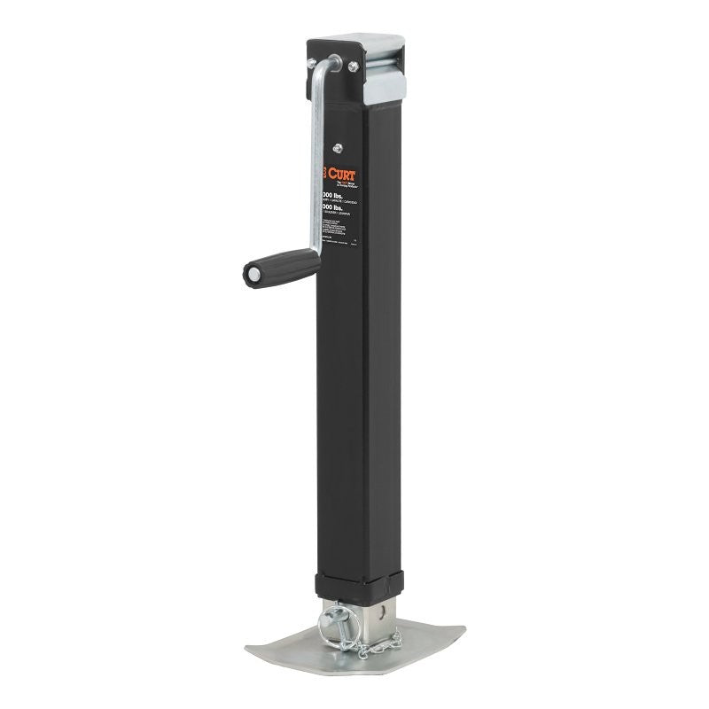 Curt 28575 Square Jack, 7000 lb Lifting, 15 in Max Lift H, Black