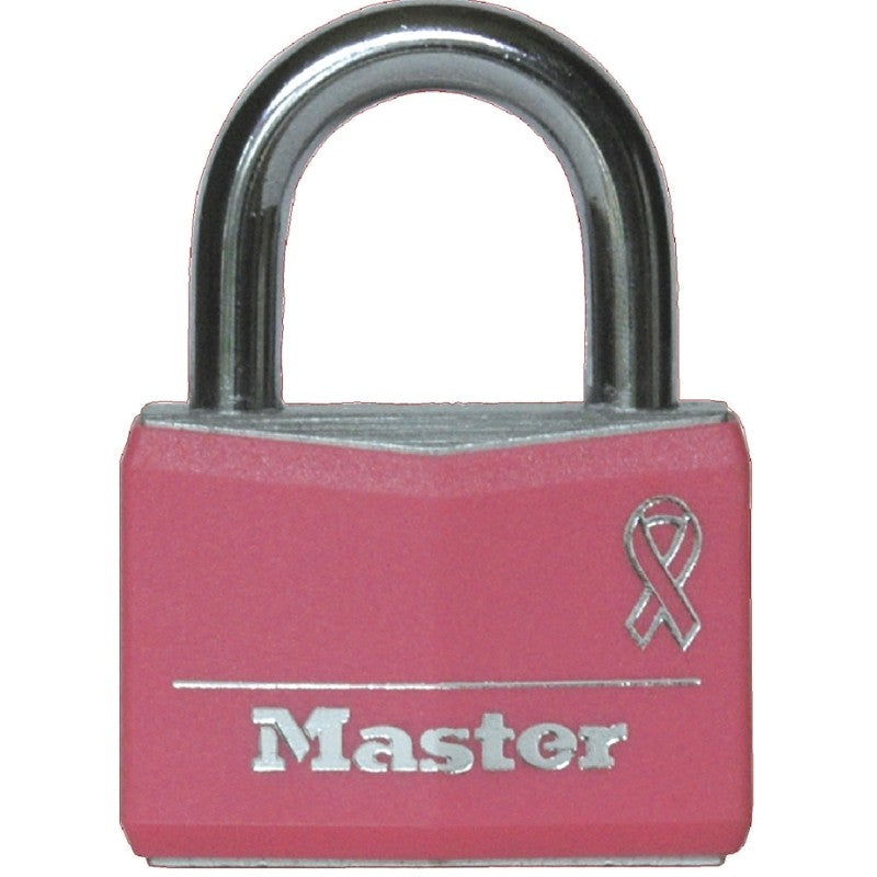 Master Lock 146D Padlock, Keyed Different Key, 1/4 in Dia Shackle, 7/8 in H Shackle, Steel Shackle, Aluminum Body