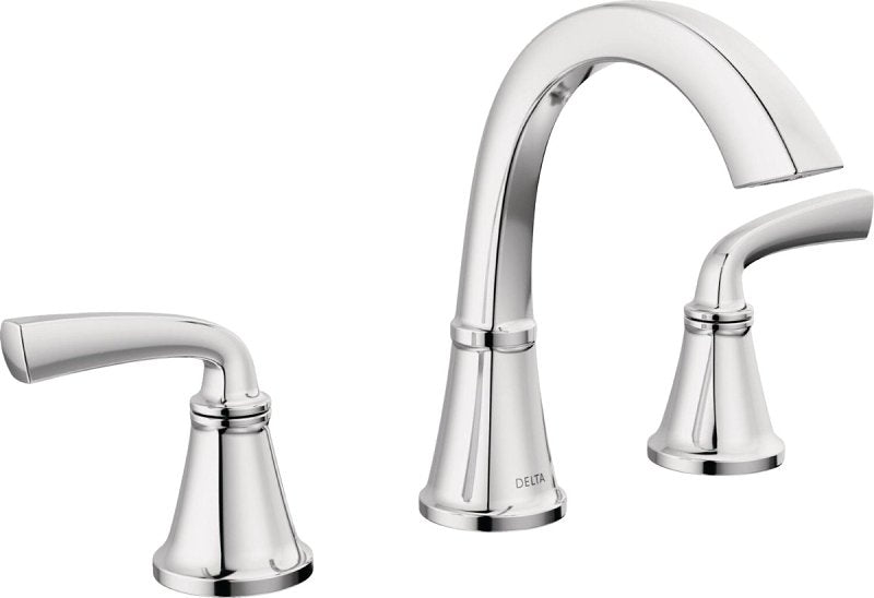 Delta Geist Series 35864LF Widespread Bathroom Faucet, 1.2 gpm, 2-Handle, 3-Faucet Hole, Metal, Chrome
