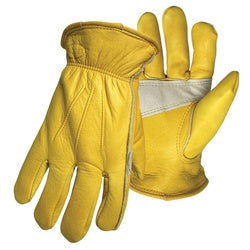 Mediur Gloves With Elastic Wrist Cuff and Leather Palm Pad