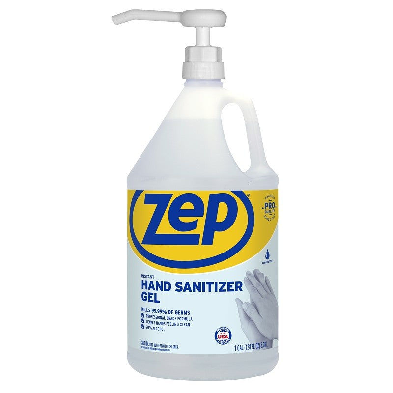 Zep 087824 Instant Hand Sanitizer, Characteristic, Clear, 1 gal Container (Pack of 4)