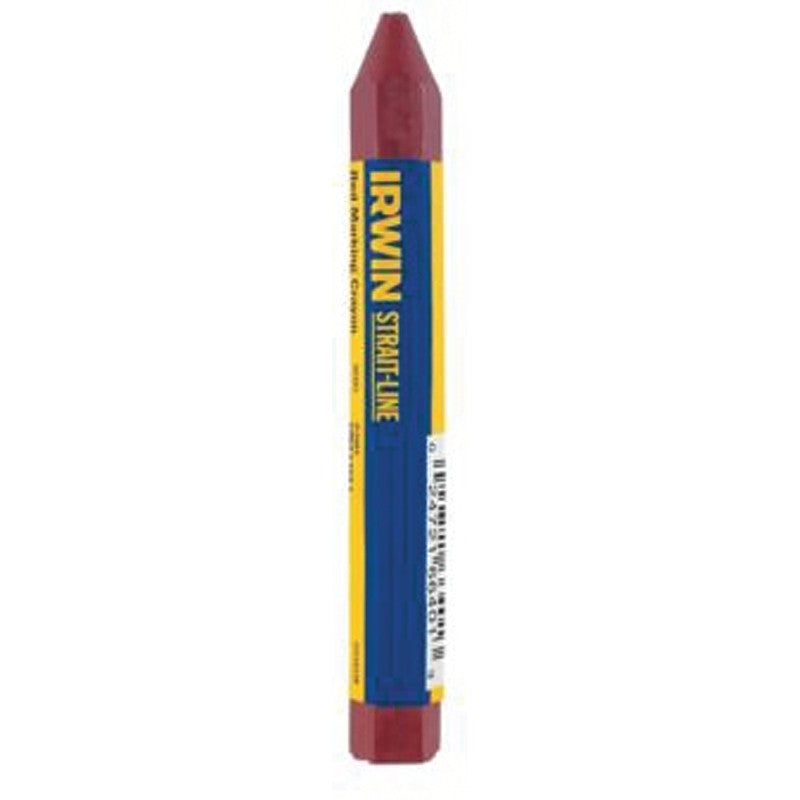 Irwin 66401 Permanent Lumber Crayon, Red, 1/2 in Dia, 4-1/2 in L (Pack of 12)