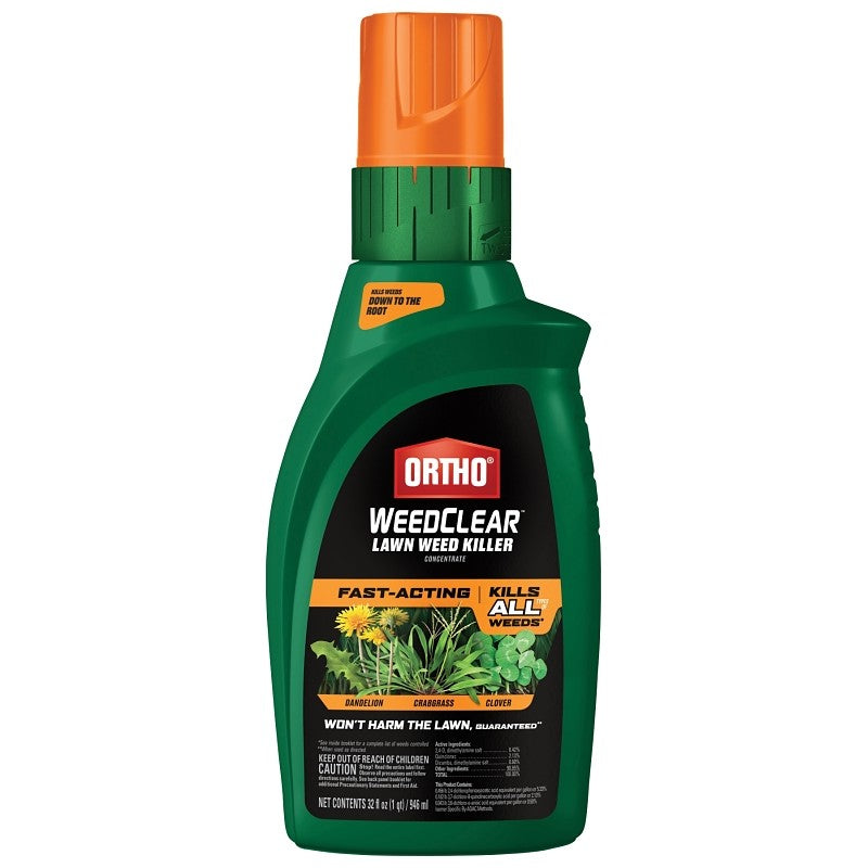 Ortho WEEDCLEAR 447905 Lawn Weed Killer, Liquid, 32 oz Bottle