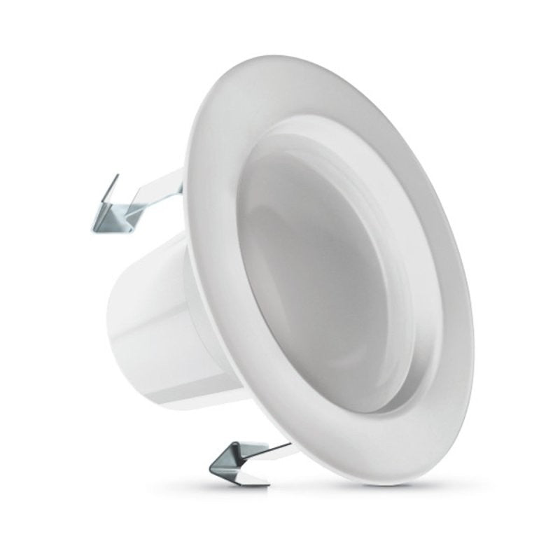 Feit Electric LEDR4HO/6WYCA Downlight, 775 Lumens, 2.3 in H x 5.1 in W Dimensions, 8.6 W, 120 V, LED Lamp, White