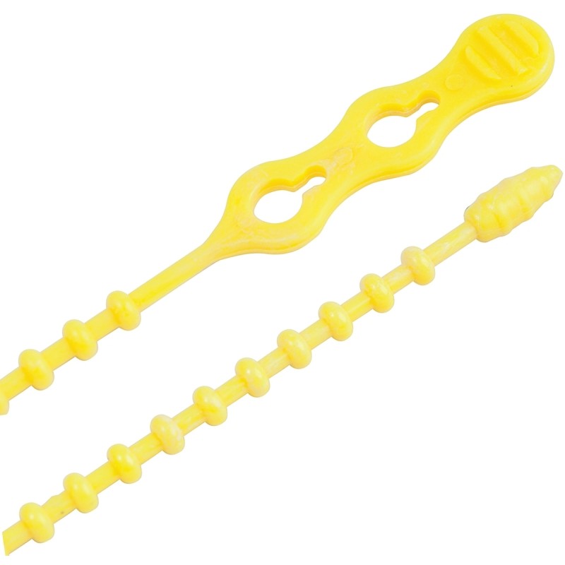 Gardner Bender 45-12BEADYW Cable Tie, Resin, Safety Yellow, 12 in L, 15/PK