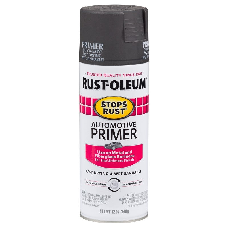 Rust-Oleum 2089830 Automotive Spray Primer, Dark Gray, 12 oz, Can