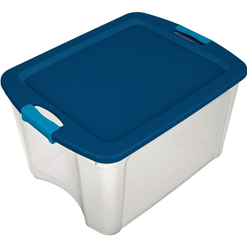 Sterilite 14469606 Carry Tote, Plastic, Clear, 23-5/8 in L, 18-5/8 in W, 13-5/8 in H (Pack of 6)