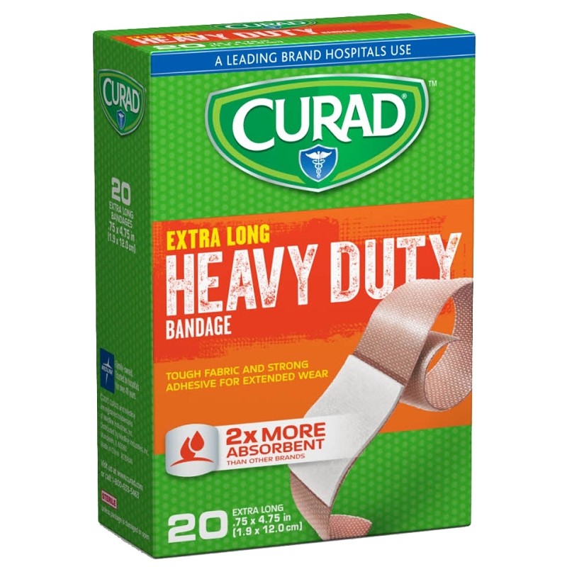Curad CUR01101 Adhesive Bandage, 3/4 in W, 4-3/4 in L, Fabric Bandage
