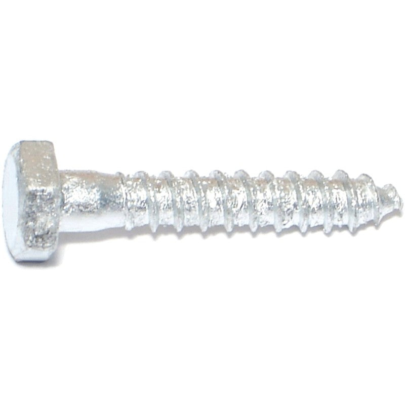 Midwest Fastener 05556 Lag Screw, 1/4-10 Thread, 1-1/2 in OAL, 2 Grade, Galvanized Steel, SAE Measuring