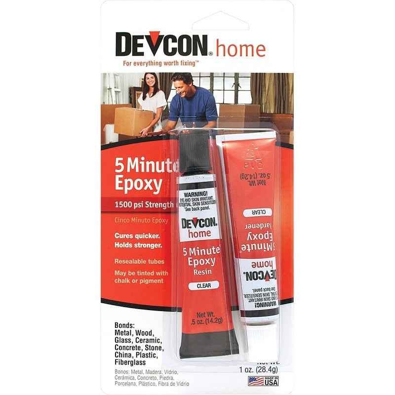 Devcon 20545 Epoxy Adhesive, Amber, Liquid, 0.5 oz, Tube