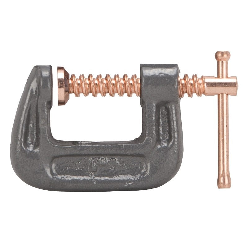 Vulcan JL27360 C-Clamp, 1 in Max Opening Size, 0.6 in D Throat, Steel Body, Gray Body