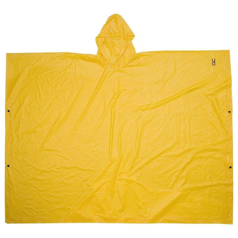 CLC CLIMATE GEAR Series R10410 Poncho, L, PVC, Yellow, Attached Collar