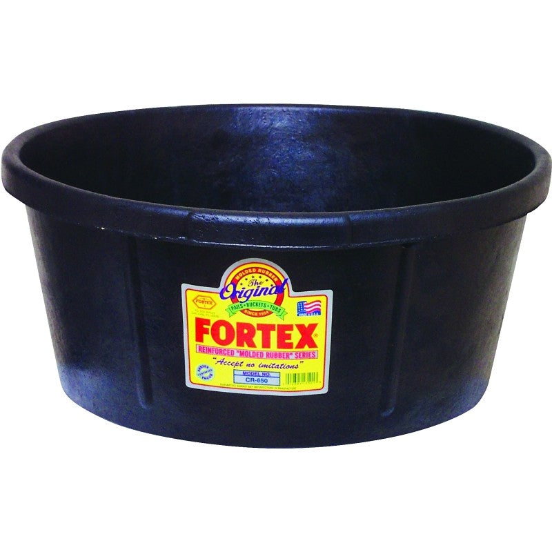 Fortex-Fortiflex CR650 Utility Tub, 6.5 gal Volume, Rubber