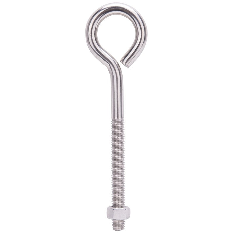 ProSource LR299 Eye Bolt, 9.4 mm Thread, Machine Thread, 3 in L Thread, 1-5/8 in Dia Eye, 416 lb Working Load (Pack of 10)