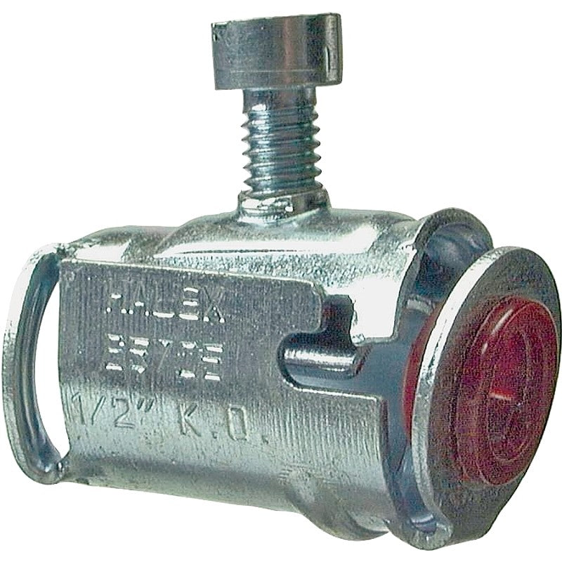 Halex 65705B Conduit Connector, 3/8 in Snap-In, Steel