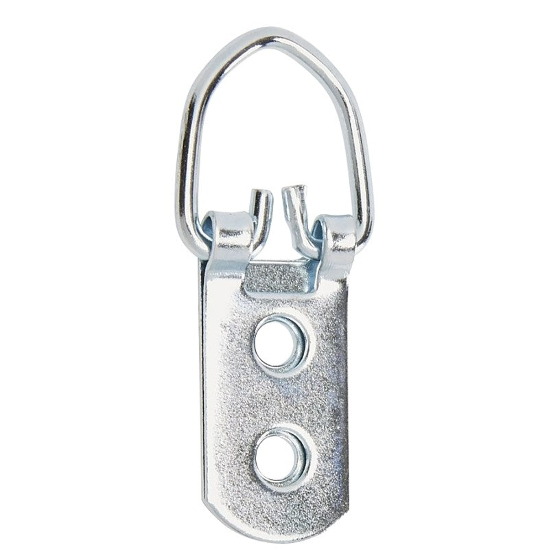 National Hardware V2527 Series N261-489 Large D-Ring Hanger, 60 lb, Steel, Zinc, Wall Mounting