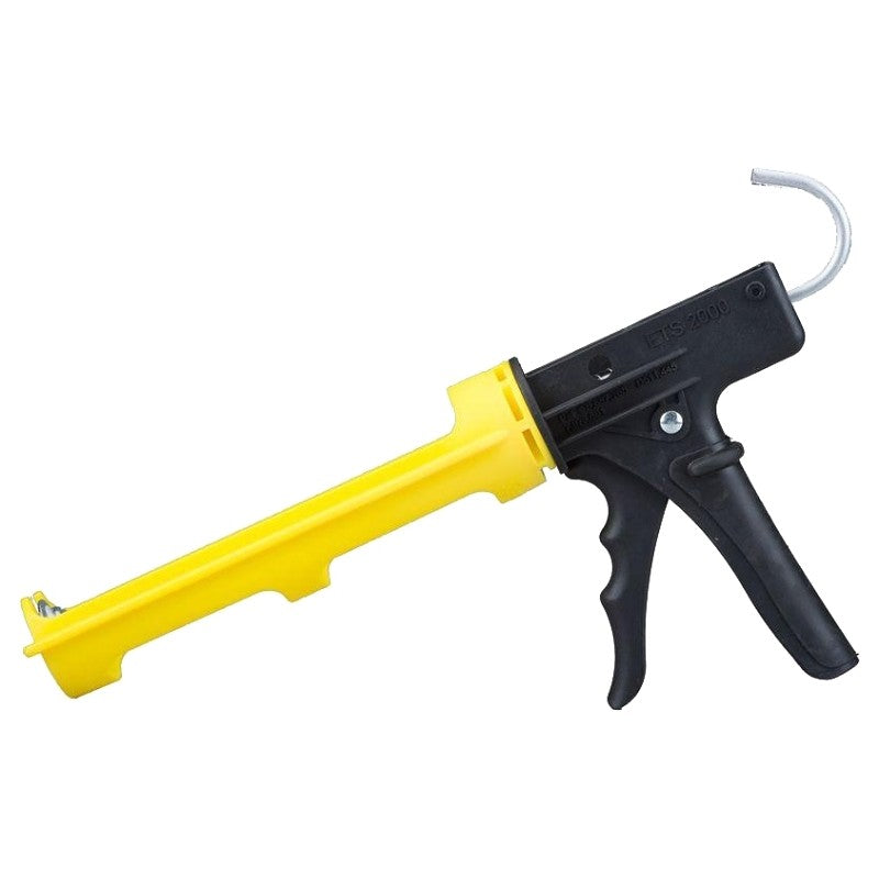 Dripless ETS2000 Caulk Gun, Heavy-Duty, Yellow, 10 oz Cartridge, Ergonomic Handle