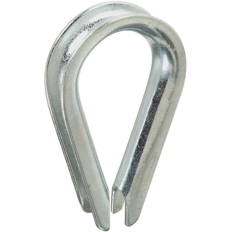 National Hardware 3232BC Series N176-800 Rope Thimble, 1-3/32 in Dia x 2-1/32 in L Dimensions, Steel, Zinc
