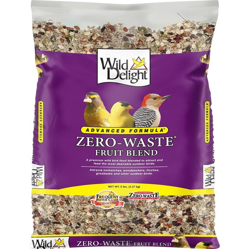 Wild Delight 360050 Blended Bird Food, Zero-Waste, Fruit Flavor, 5 lb Bag