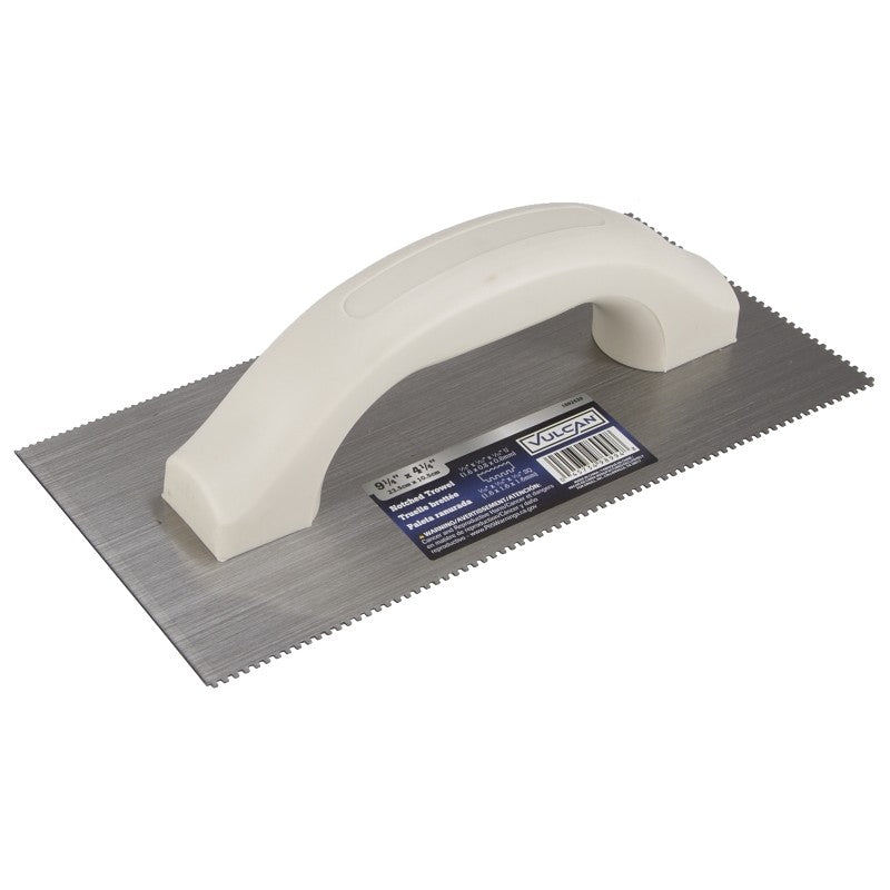 Vulcan PT-150093L Trowel, Carbon Steel Blade, Plastic Handle, Ergonomic Handle, Metallic