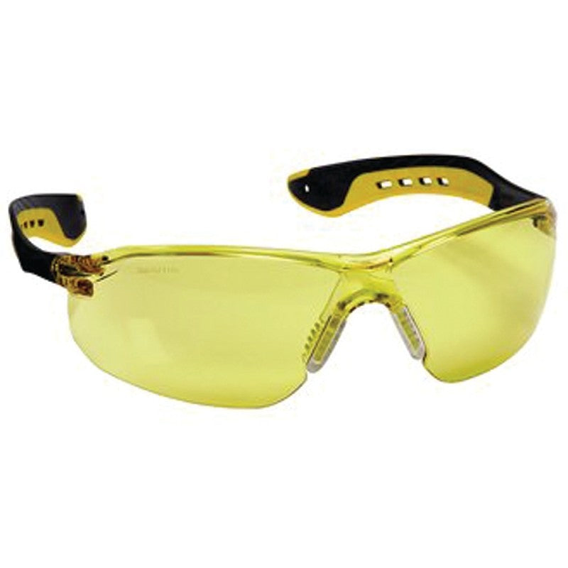 3M 47013-WV6 Safety Glasses, Anti-Fog, Anti-Scratch Lens, Black/Yellow Frame