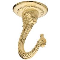 Large Ceiling Swag Hook 2-1/4 Inch Brass Die Cast