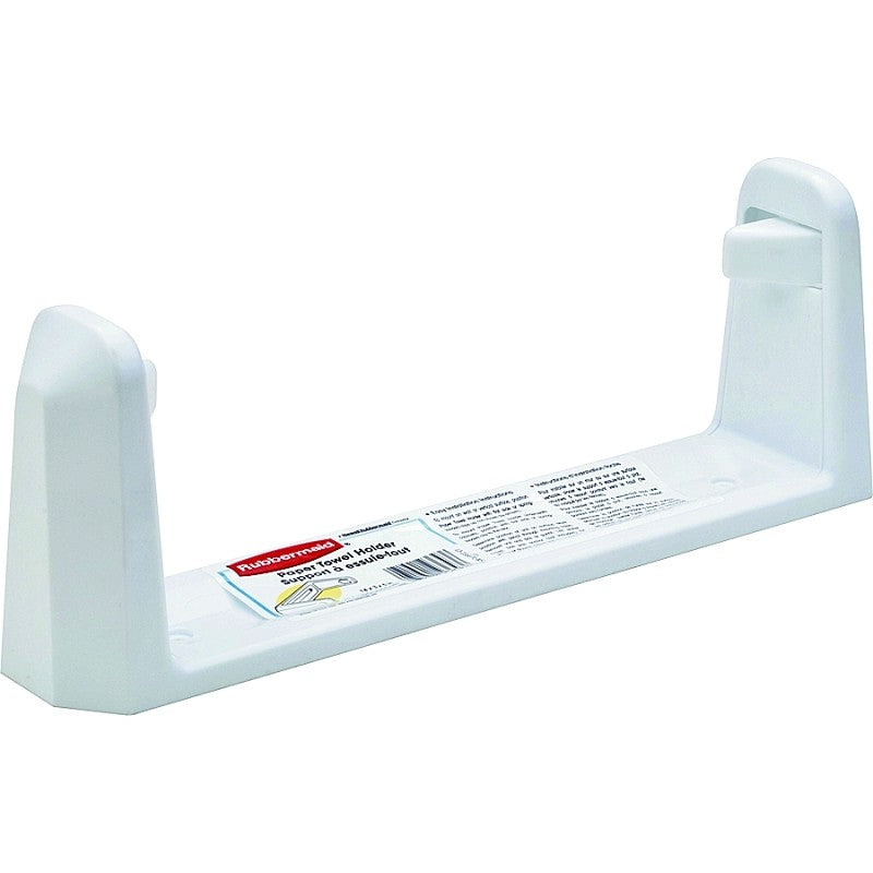 Rubbermaid 2364RDWHT Paper Towel Holder, 14 in OAW, Plastic, White